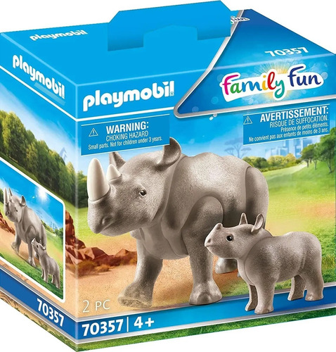 Playmobil® Family Fun Rinoceronte Con Bebé 70357 Original