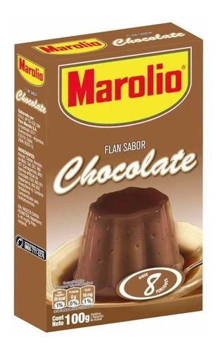 Pack X 18 Unid. Flan  Chocolate 100 Gr Marolio Flane Pro