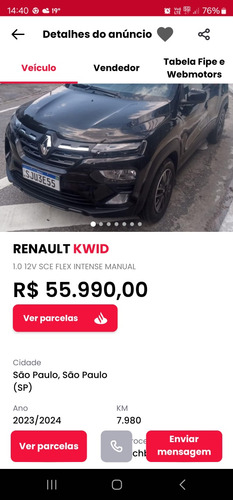 Renault Kwid 1.0 12v Intense Sce 5p