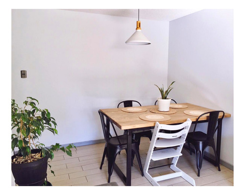 Juego De Comedor Mesa Industrial 160x90 + 6 Sillas Tolix