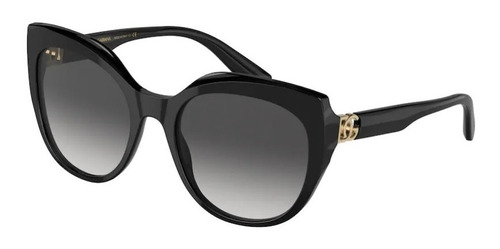 Óculos De Sol - Dolce & Gabbana - Dg4392 501/8g 56 Cor Da Armação Preto Cor Da Haste Preto Cor Da Lente Cinza/preto Dégradé Desenho Gatinho