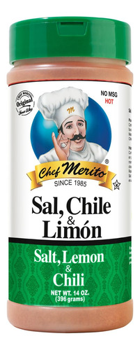 Chef Merito® | Sal, Limon Y Chile | Sin Msg | 14 Onzas | Paq