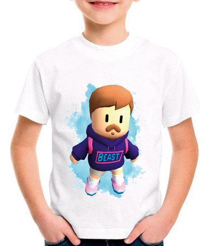 Playera Mr.beast Para Niños Mr Beast Talla Suave Y Liviana 