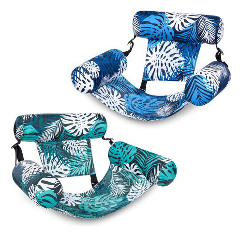 Sloosh Sillas Flotantes De Piscina Para Adultos, 2 Paquetes 