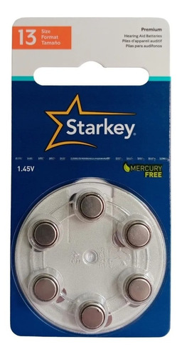 Batería Pila Audífonos #13  Pack 60 Pilas Marca Starkey