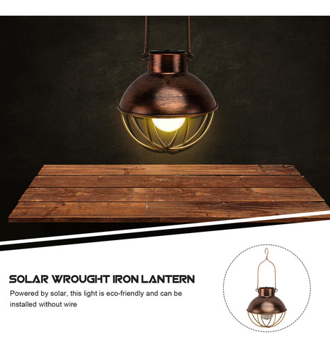 Lámpara Solar De Tungsteno De Decoración Vintage De Hierro F