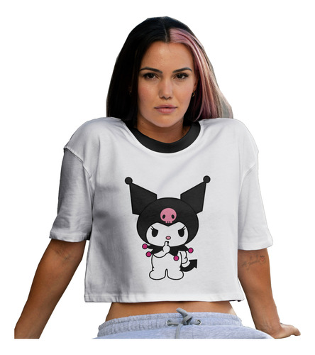 Camiseta Kuromi Melody Hello Kitty Oversize Aesthetic
