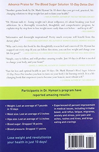The Blood Sugar Solution 10-Day Detox Diet: Activate Your B, de Mark Hyman M.D.. Editorial Little Brown and Company, tapa dura en inglés, 0
