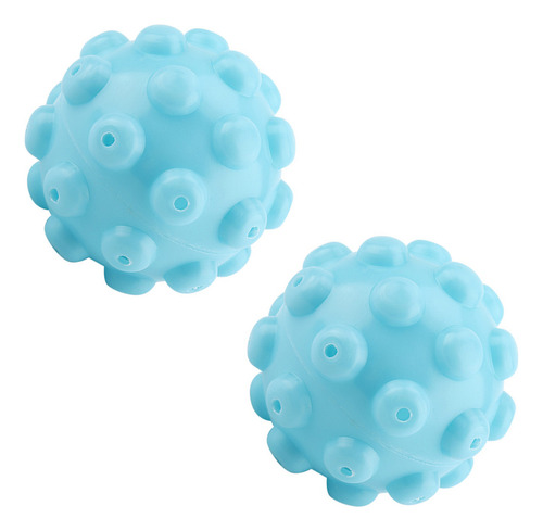 Juego De Bolas Para Lavar Ropa, 2 Unidades, Color Azul, Pvc,