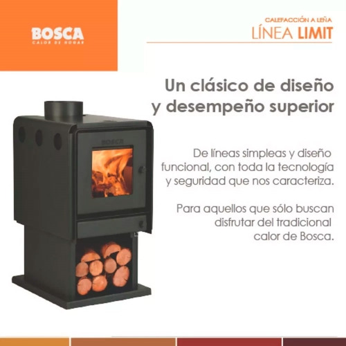 Salamandra Bosca Limit 360 Estufa A Leña 150m2 Envio Cuota