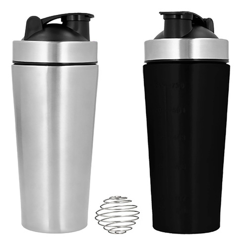 Imagen 2 de 10 de Shaker De Acero Inoxidable Con Medidor Y Bola Mezcladora