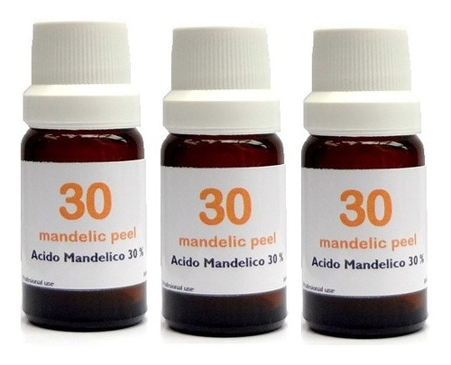 3 Peeling Ácido Mandelico 30%  Acne, Manchas, Despigmentante