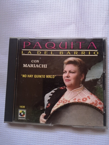 Paquita La Del Barrio No Hay Quinto Malo Disco Compacto Orig