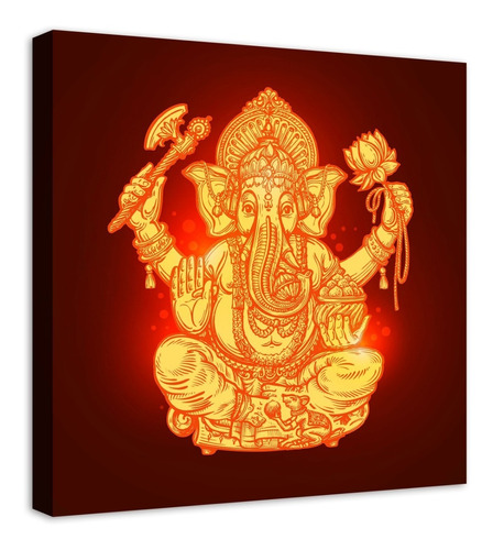 Cuadro Decorativo Canvas Moderno Ganesha N° 8 90x90cm