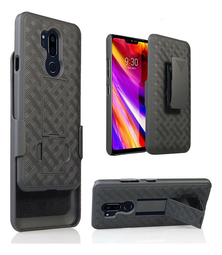 Para LG Thinq Release Funda Clip Cinturon Giratorio Dual