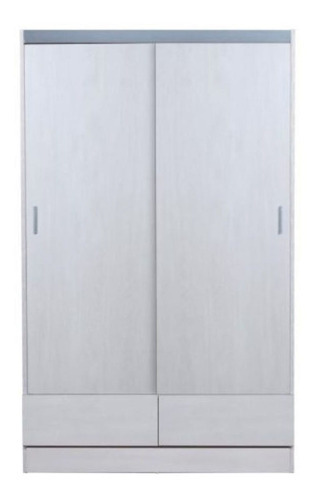 Placard Ricchezze Tana Plus 2 puertas corredizas 2 cajones 190x113x54 Nevada Color Blanco