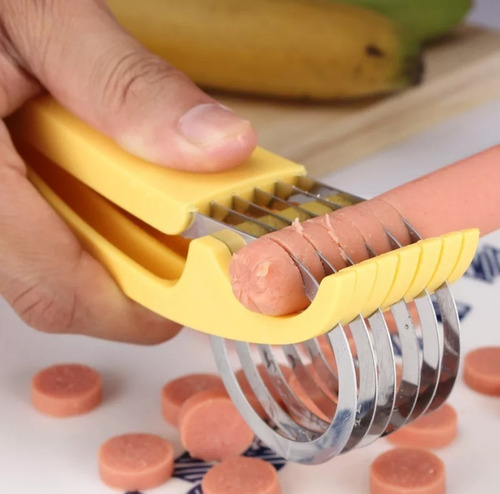Imagem 2 de 3 de Cortador Manual Legumes, Frutas, Bananas E Linguiças