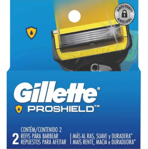 Rastrillo Gillette Proshield 1 Mango + 3 Repuestos