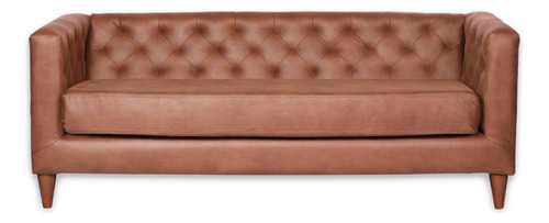 Sofa Brescia 3c Cuero Kentucky Tabaco