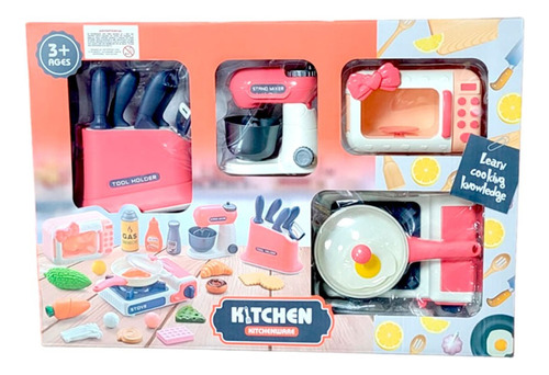 Set De Cocina Infantil 4 Piezas - Vamos A Jugar