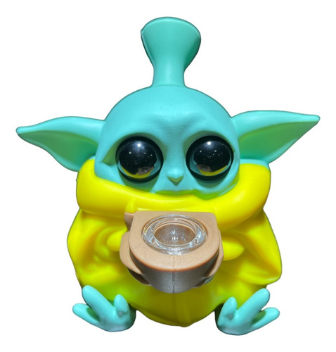 Baby Yoda -  Bong Silicona Vidrio Desarmable