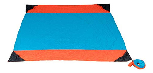 Ticket To The Moon Beach Blanket - Aqua/orange Ggw8i