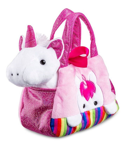 Pelúcia Cutie Handbags Unicórnio Rosa Multikids - Br1711