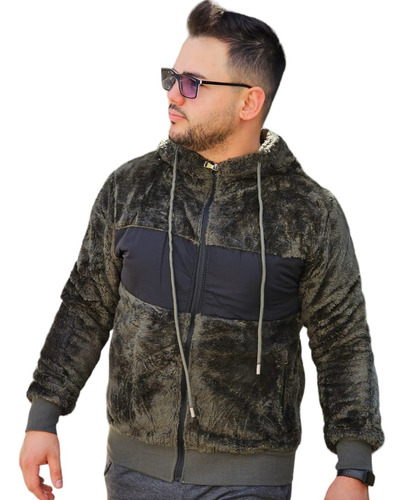 Chaqueta Oso Peludo Chiporro Suave Abrigo Hombre Unisex