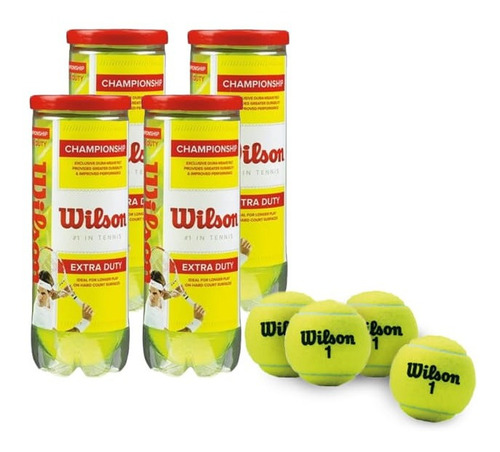 Imagen 2 de 6 de Pelotas De Tenis Wilson Championship - Pelotas Wilson Tenis