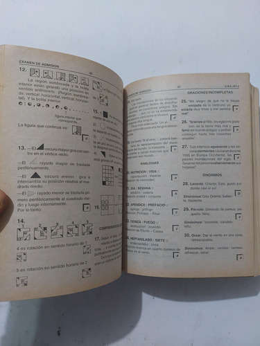 Libro Solucionario Exámenes De Admisión Uni 1995 -1 A 2002-1 (Usado)