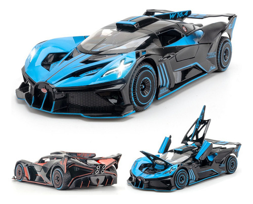 Bugatti Bolide Le Mans Carreras Miniatura Metal Supercoche