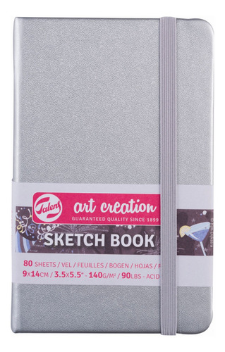 Libreta Art Creation Plateada 13x21cm 140gr 80hjas.