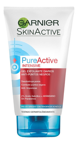 Imagen 1 de 5 de Exfoliante Facial Anti Puntosnegros Pureactive Garnier,150ml