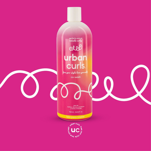 Shampoo Co-wash Para Cabello Rizado Urban Curls Sn Sal 960ml