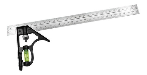 300mm Adjustable Combination Sliding Metal Ruler Pen