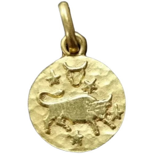 Medalla Dije Zodiaco Oro 14k Signo Tauro #653 