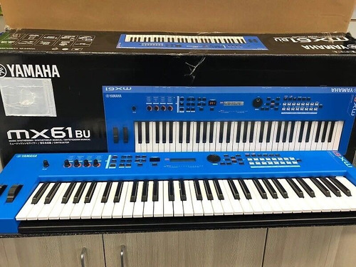Yamaha Mx61 Mk2 Blue Synthesiser Keyboard Piano - 61 Keys G
