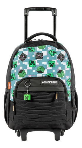 Mochila Minecraft X Mosaico Colorido Grande - Poliéster