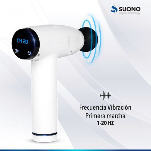 Pistola Para Masajes Portable Bateria Pro Electro Recargable Color Blanco