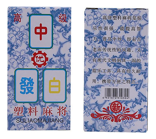 Juego De 136 Hojas/juego De Cartas De Mahjong Portátil