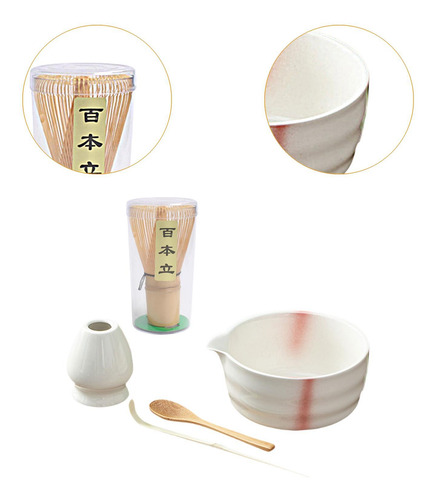 Matcha Set Ceremonía De Té Arte Utensilios Matcha Rojo