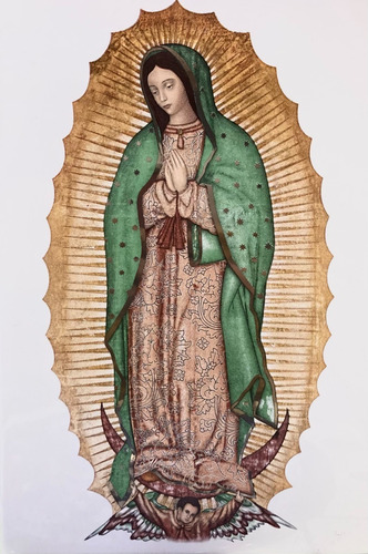 Imagen Virgen De Guadalupe En Tamaño 33x46 Cm 