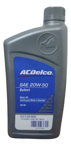 Aceite Mineral 20w50 Acdelco Original 