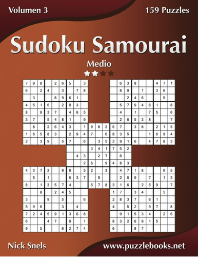 Libro: Sudoku Samurai - Medio - Volumen 3 - 159 Puzzles (spa