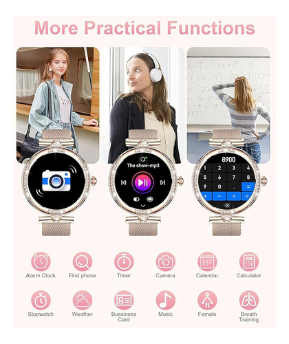 Smartwatch Mujer Bluetooth Fashion Ip67 Para Xiaomi iPhone