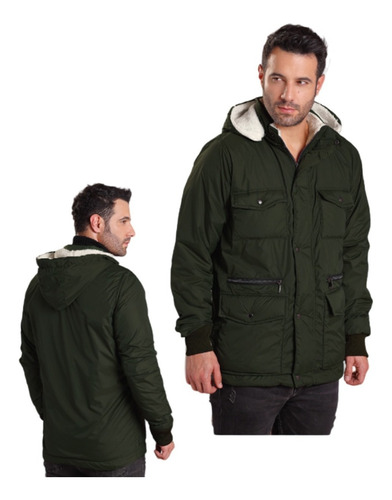 Imagen 2 de 5 de Chaqueta Hombre Impermeable Semi Gabán Ovejera Liviana