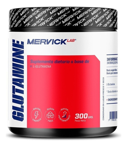 Glutamina X 300g Para Recuperación Y Masa Muscular - Mervick