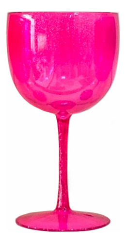 Kit 60 Taças Gin Vodka Personalizadas 580ml Acrílica - Aloha Cor Cereja Gliter