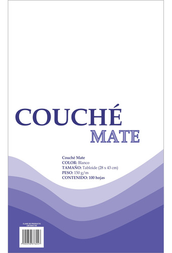 Couché 150 Grs. Mate Papel Tabloide 28x43 Cms. 200 Hojas