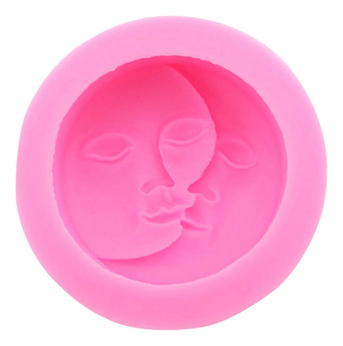 Molde De Silicona Moon&sun Face Candle, Hecha A Mano